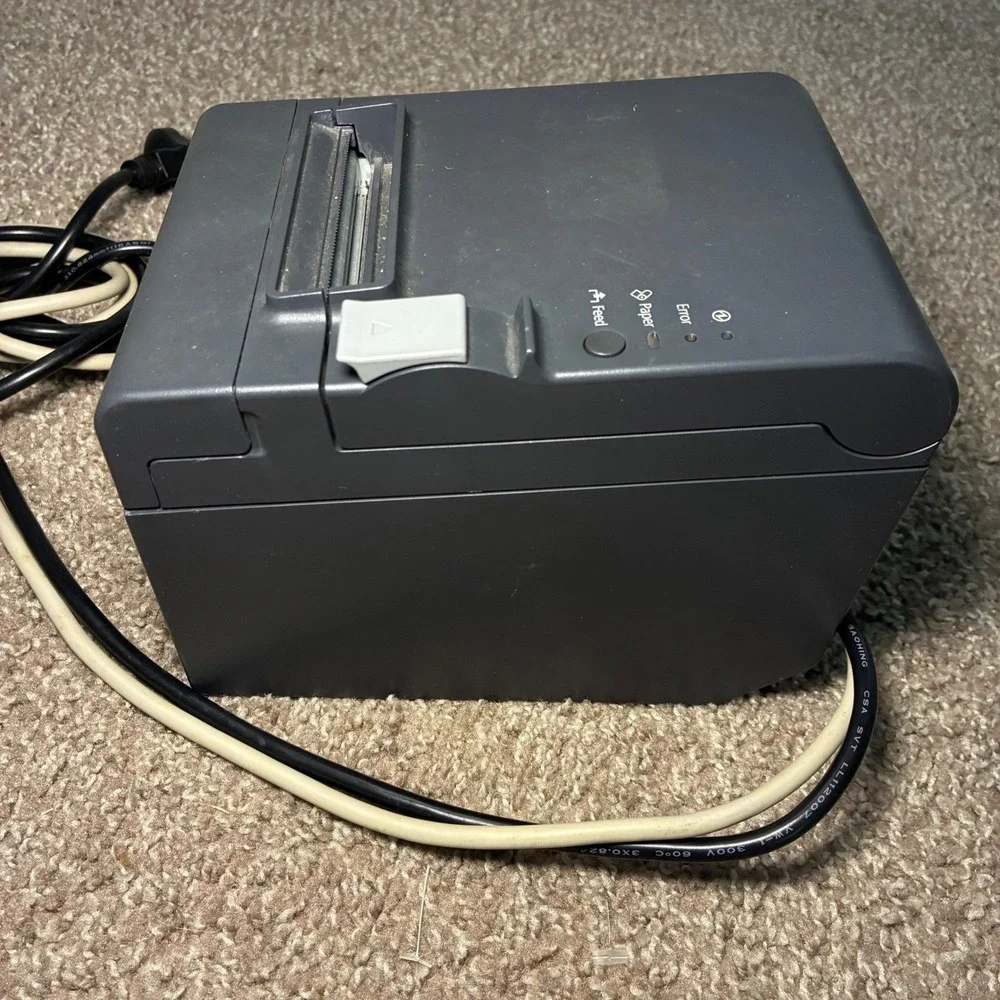 Epson TM-T20 M249A Thermal Receipt Printer Gray POS Business Office USB w/ Cable